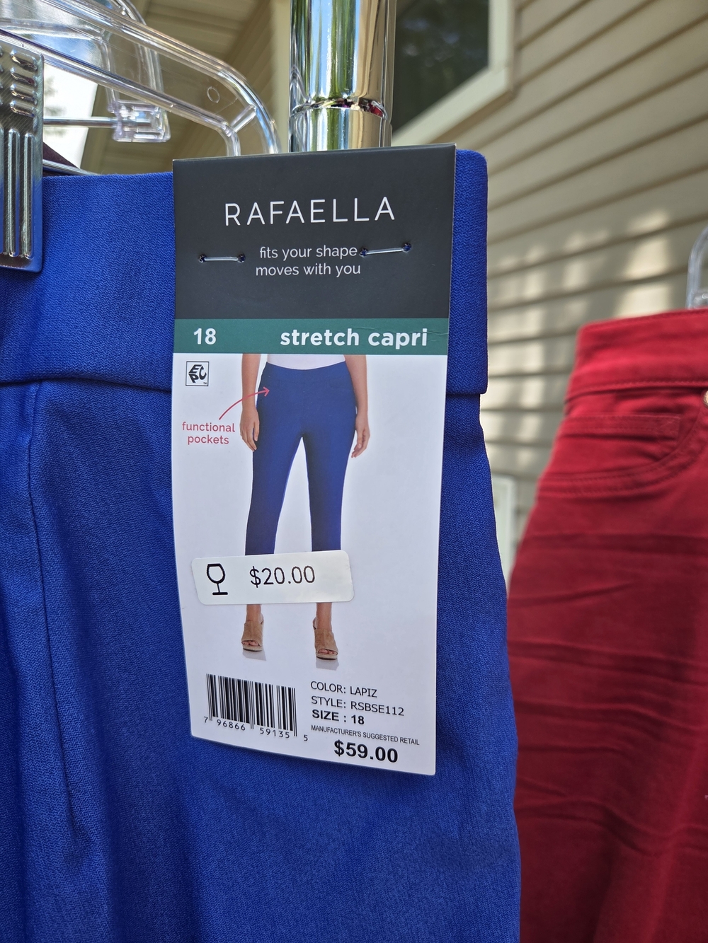 Rafaella Stretch Capri Jeans — Lapis Blue